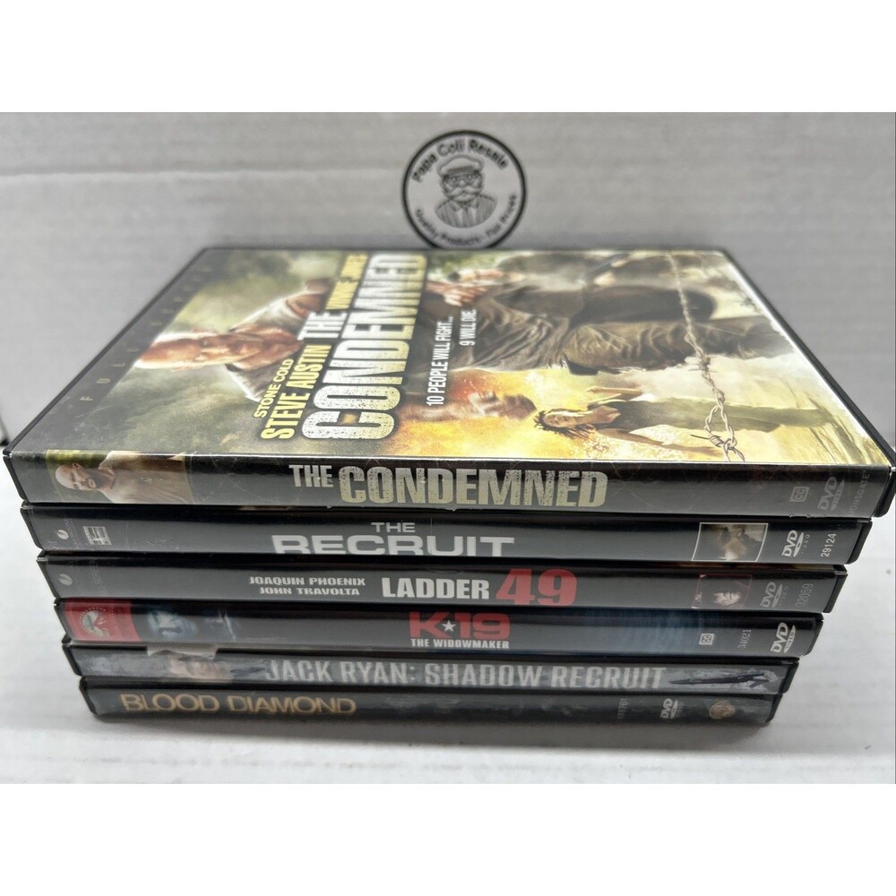 6 Movie DVD Bundle - Action/Thriller - Recruit, Ladder 49, K19, Jack Ryan...